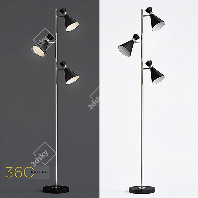 Sleek Donovan LED Floor Lamp 3D model image 1