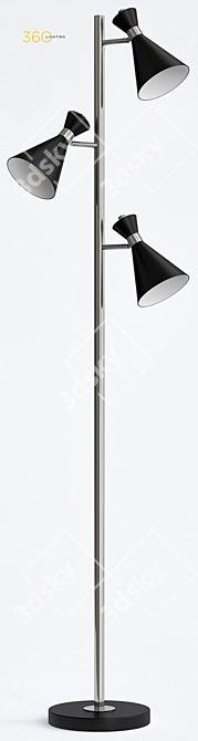 Sleek Donovan LED Floor Lamp 3D model image 2