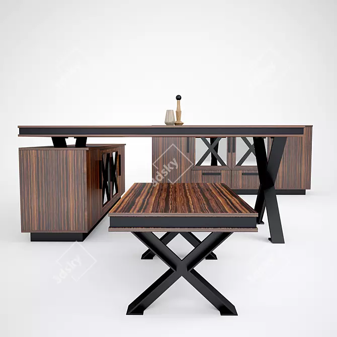 Sleek Office Furniture - Experia Mobilia 3D model image 2