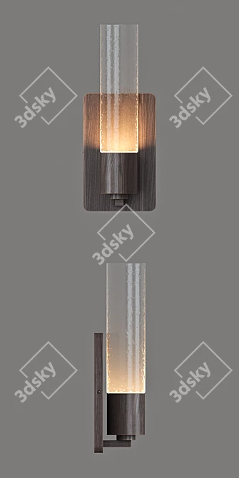 Title: Modern Raindrop Wall Sconce 3D model image 2