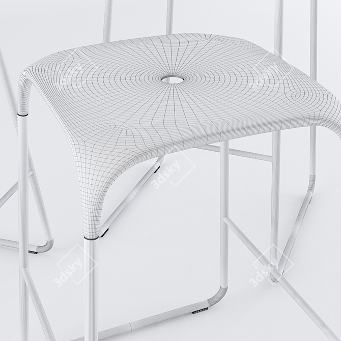 Infiniti Bobo | Sleek Steel Stool 3D model image 3
