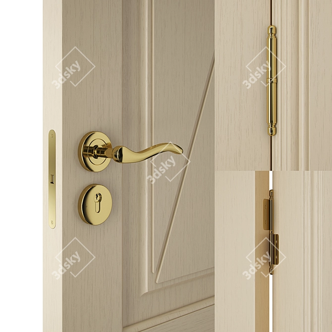 Le Cifre Classic Wooden Doors 3D model image 3