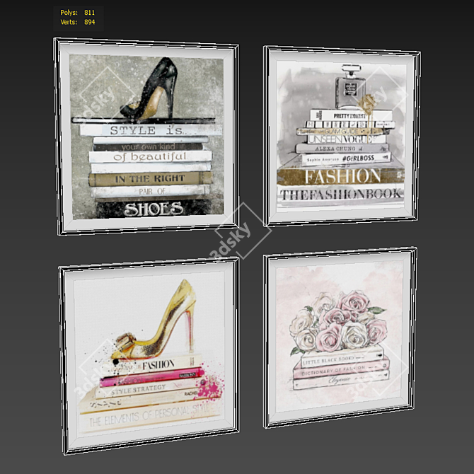 Kartina_20 - Stylish Fashion Art 3D model image 2