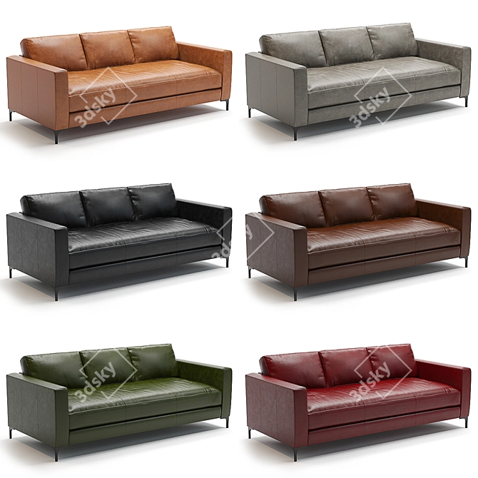 Pottery Barn Jake Set: 3D sectional, coffee table, lamp & decor 3D model image 2