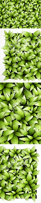 Palm Grass Vertical Garden 3D model image 2