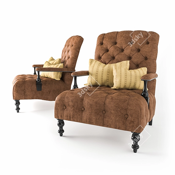 Elegant Bernhardt Garland Chair 3D model image 1