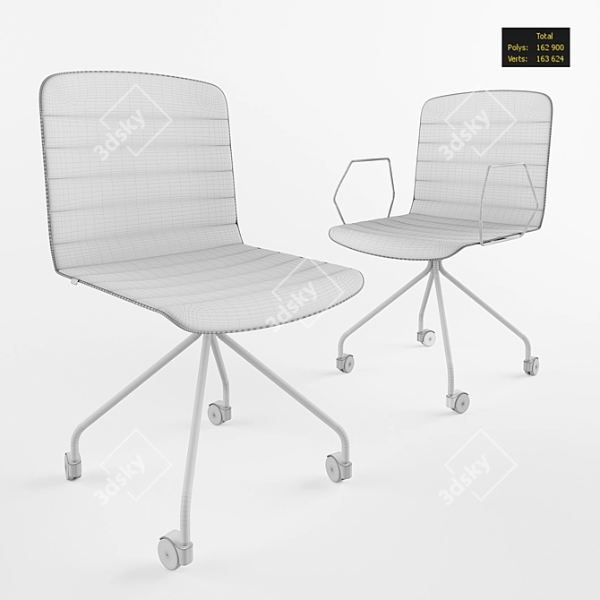 Versatile Rudy Seating: Community, Office, Residential 3D model image 3