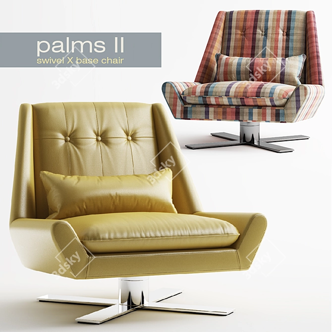  Palms II - Stylish Swivel Chair 3D model image 1