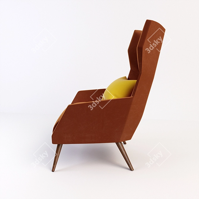 Scandinavian Logan Chair: Sleek and Stylish 3D model image 2