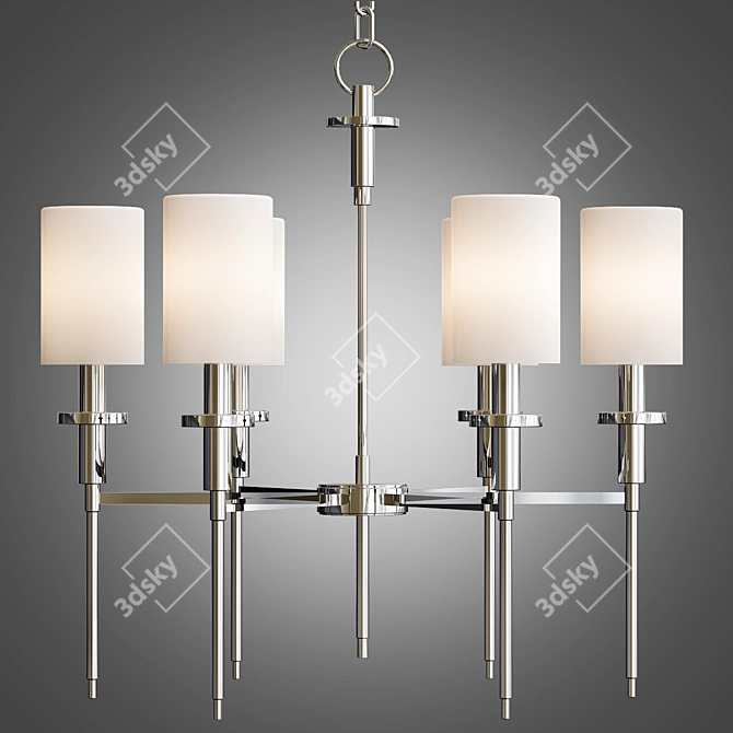 Vintage Charm: Amherst Chandelier 3D model image 1