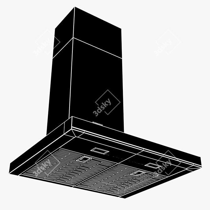 Siemens iQ700 60cm Wall Chimney Hood 3D model image 3