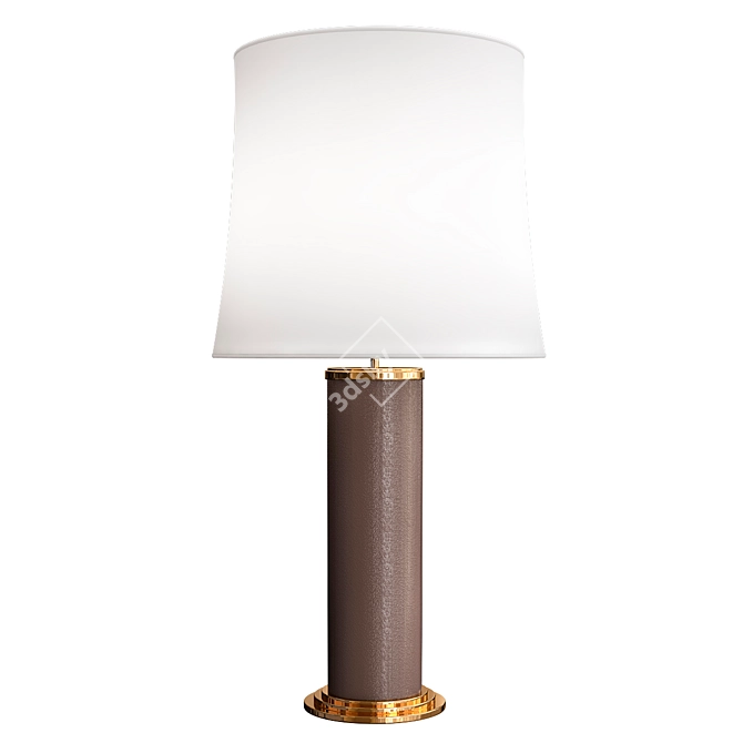 Elegant Silver Stem Table Lamp 3D model image 1