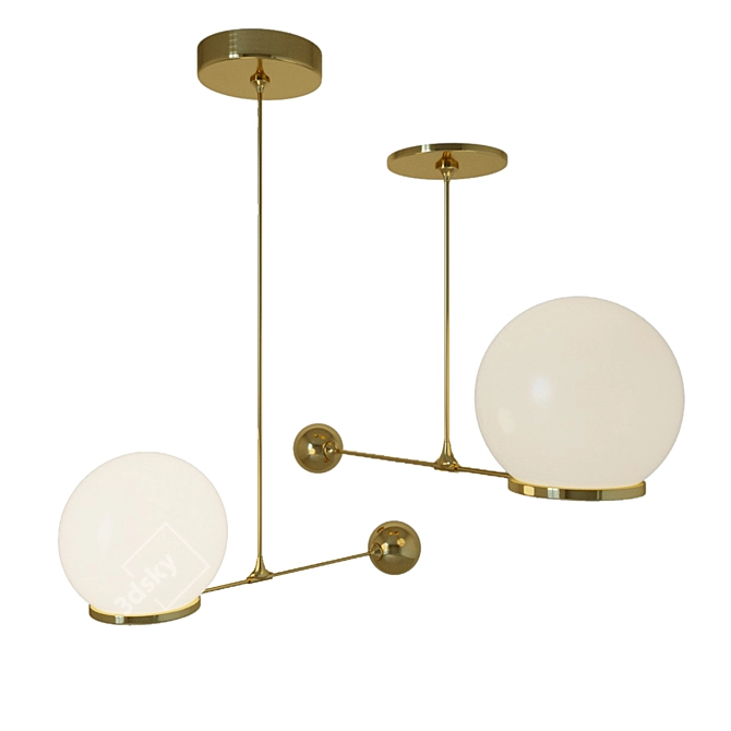 Contrapesso LED Globe Pendant - 8" & 18" Options 3D model image 2