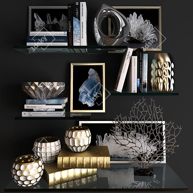 Versatile 24-Piece Decor Set 3D model image 1