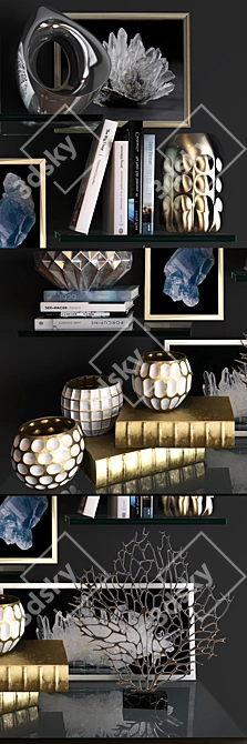 Versatile 24-Piece Decor Set 3D model image 2