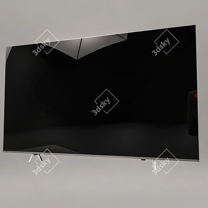 Versatile TV with Customizable Background Image Option 3D model image 1