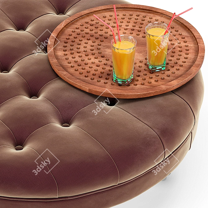 Elisa Round Ottoman: Modern Classic 3D model image 2