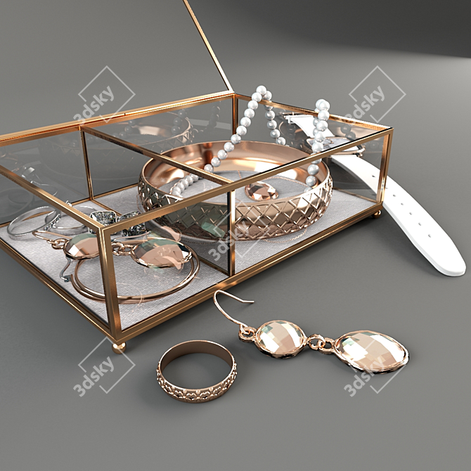 Elegant Jewelry Box - Multiple File Formats 3D model image 2