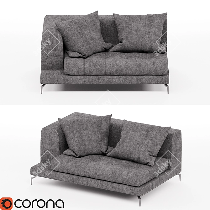 Prianera Tangram Up Sofa: Modular Elegance 3D model image 1