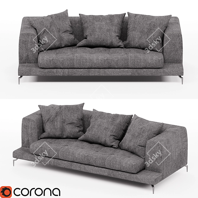 Prianera Tangram Up Sofa: Modular Elegance 3D model image 2