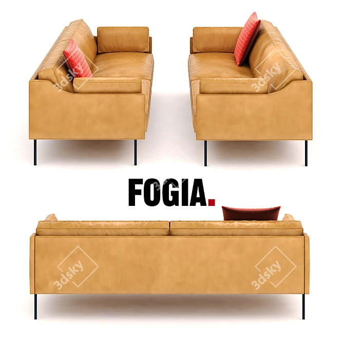 Elegant and Modern Dini Sofa 3D model image 3