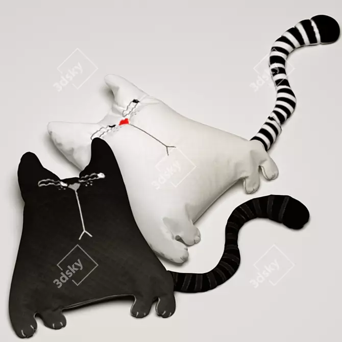 Elegant Cat Model Kit 3D model image 1