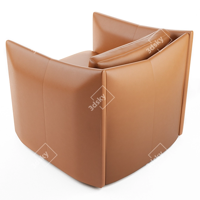 Luxury Maryl Leather Armchair - Elegant, Stylish, and Comfortable 3D model image 2
