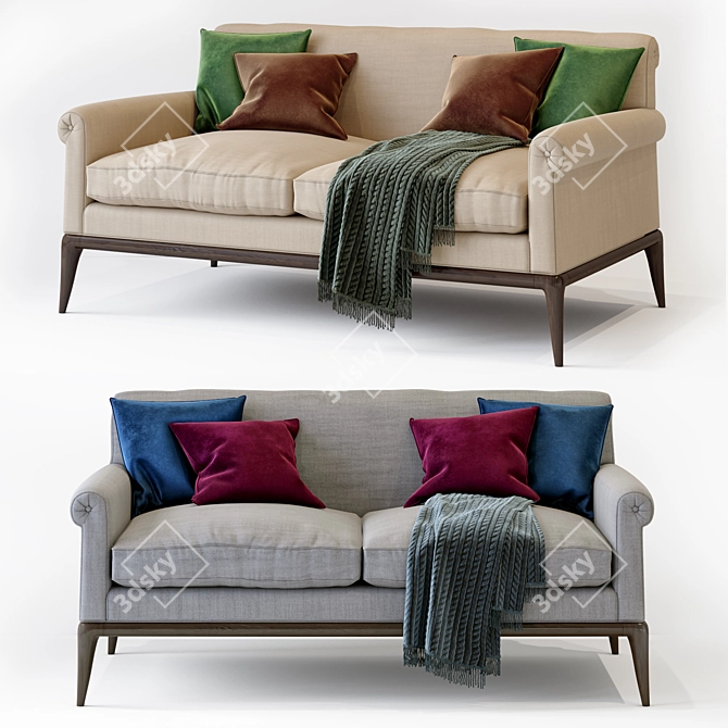 Modern Upholstered Sofa No. 2600 3D model image 1