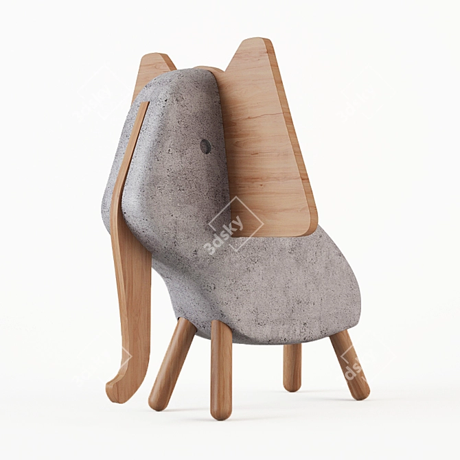 Handcrafted Concrete Animal Figures 3D model image 2