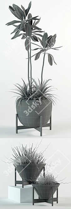 77 Modernica Pots for Stylish Plant Collection 3D model image 3