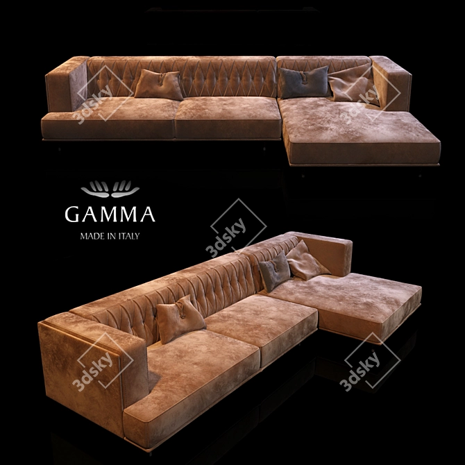 Stylish McQUEEN Sofa 3D model image 1