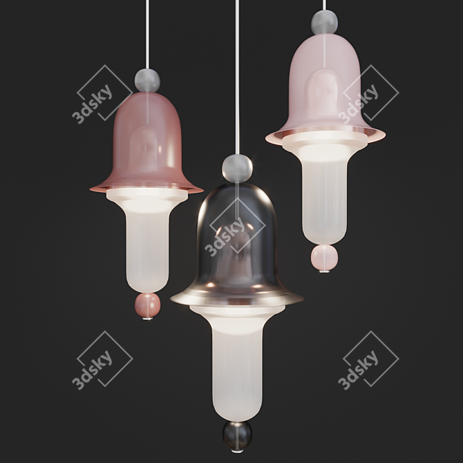 Preciosa Siren: Captivating Glass Light 3D model image 1