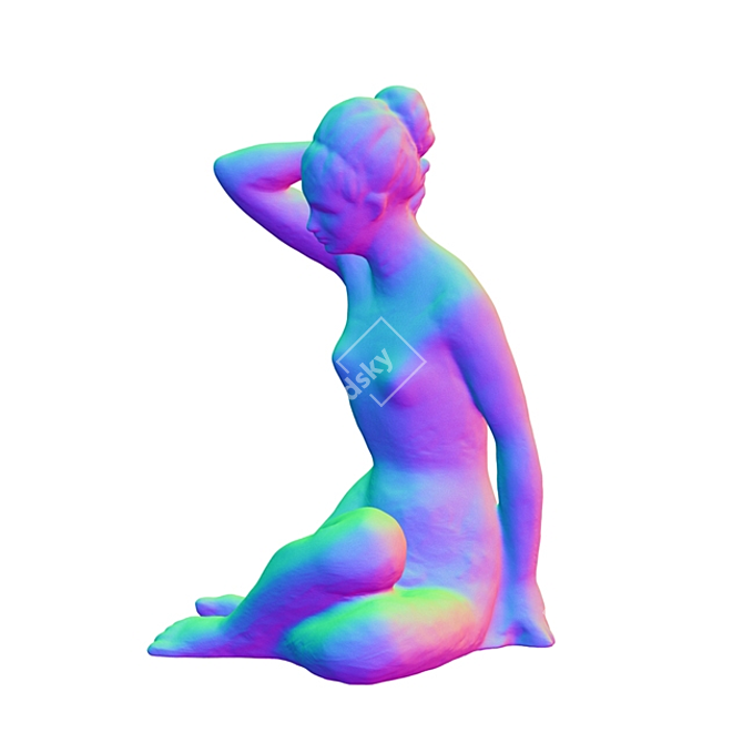 KERA 3D Resting Goddess 3D model image 2