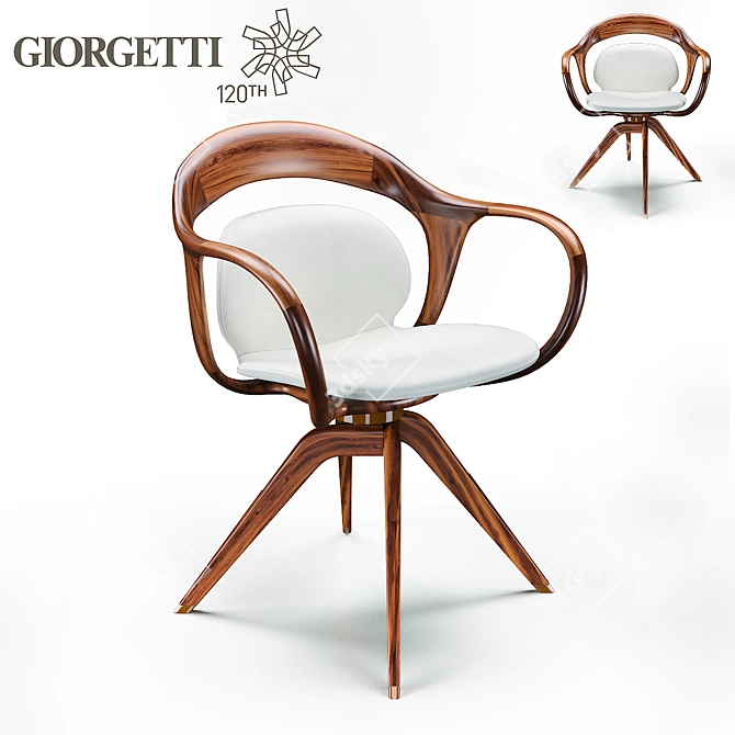 Modern Elegance: Norah Chair 3D model image 1
