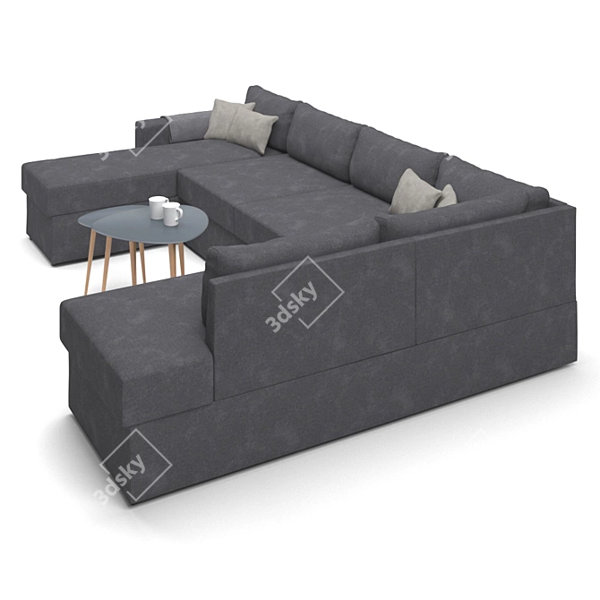 Modern Mariager Sofa: Spacious & Stylish 3D model image 2