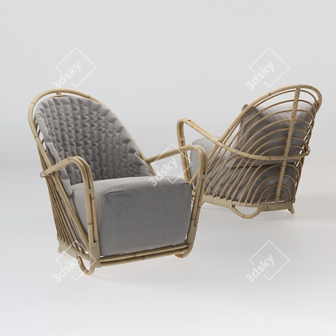 Title: Arne Jacobsen Charlottenborg Chair 3D model image 2