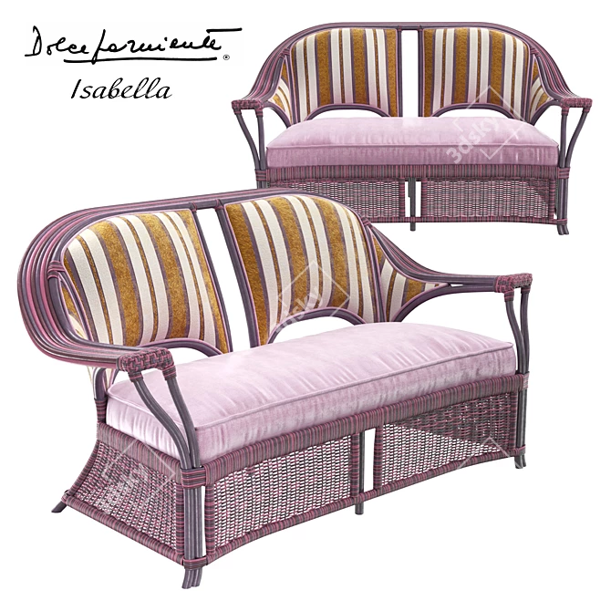 Elegant Isabella Sofa - Perfect Blend of Comfort and Style 3D model image 1