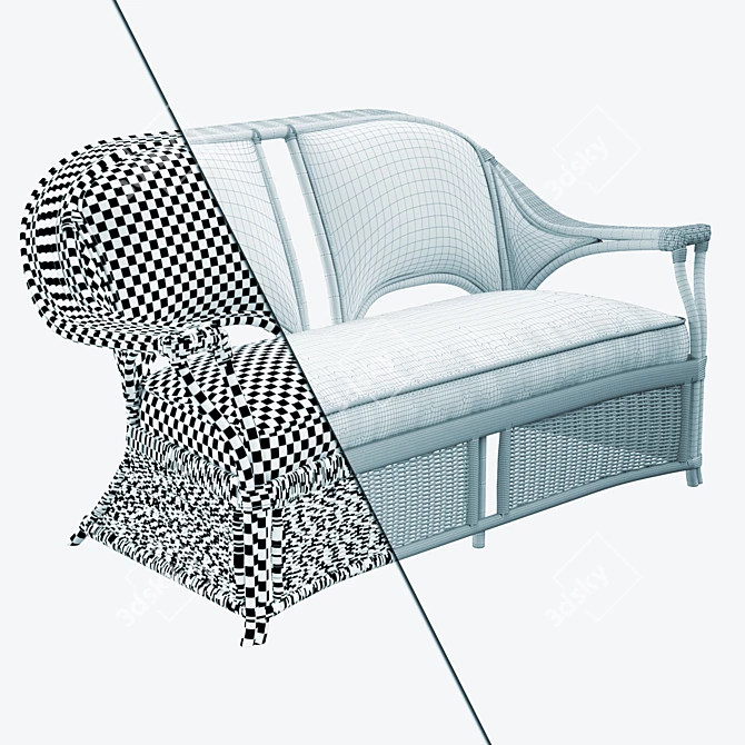 Elegant Isabella Sofa - Perfect Blend of Comfort and Style 3D model image 3
