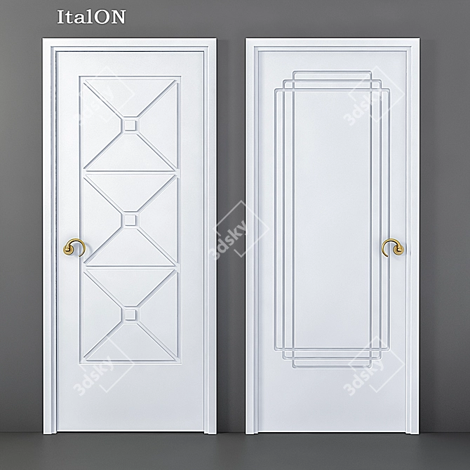 Italian Style Solo Collection Doors 3D model image 1