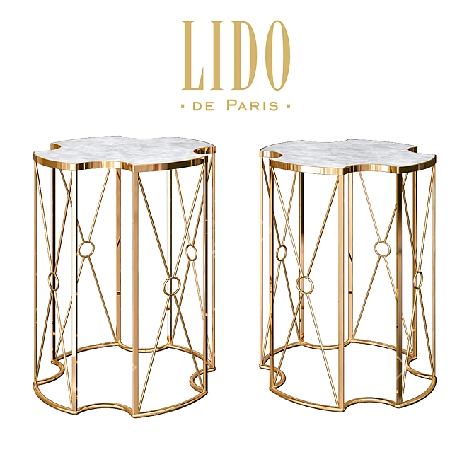Elegant Lido Center Table 3D model image 1