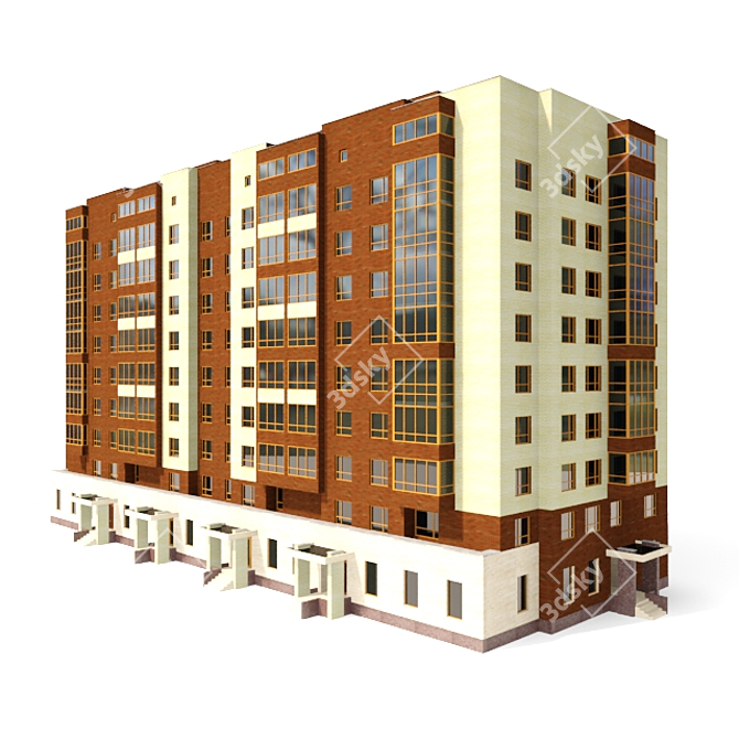 Urban Heights: 9-Storey Dream Home 3D model image 1