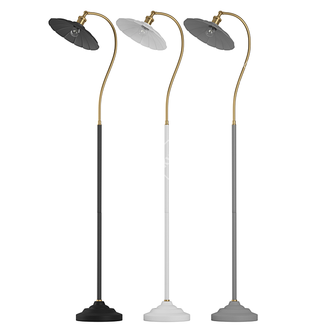 Stylish London Floor Lamp 3D model image 1