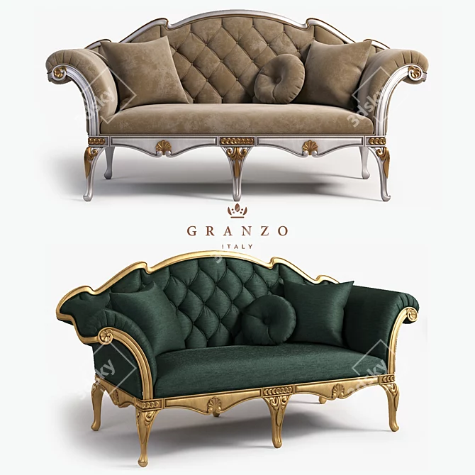 Elegant Bijoux Sofa with Stunning Design 3D model image 1