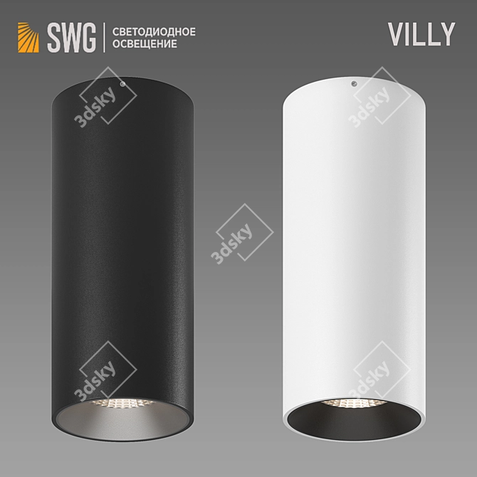 Lumker VL-Base: Stylish Aluminum LED Light 3D model image 1