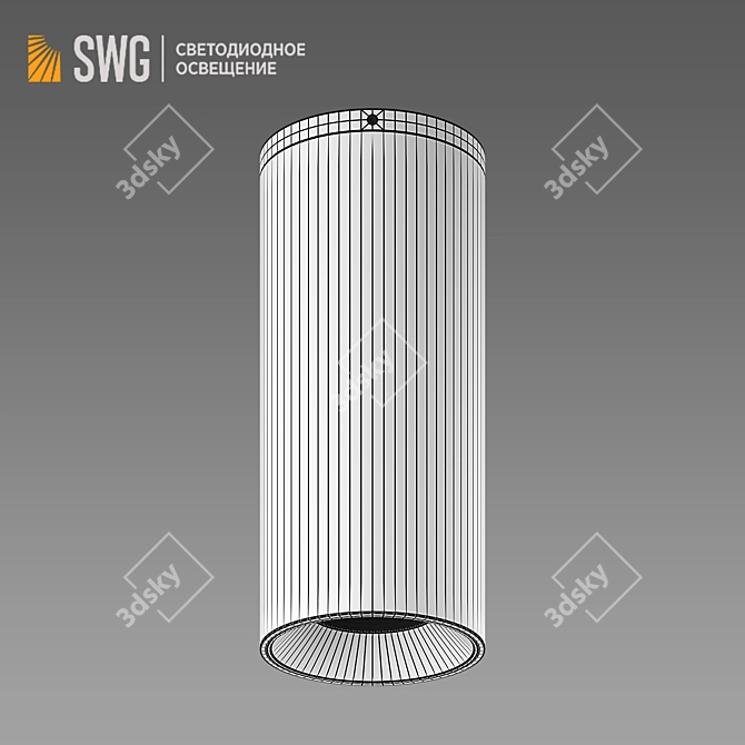 Lumker VL-Base: Stylish Aluminum LED Light 3D model image 3