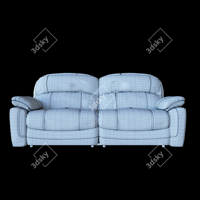 Zavier Reclining Sofa: Ultimate Comfort in Style 3D model image 3