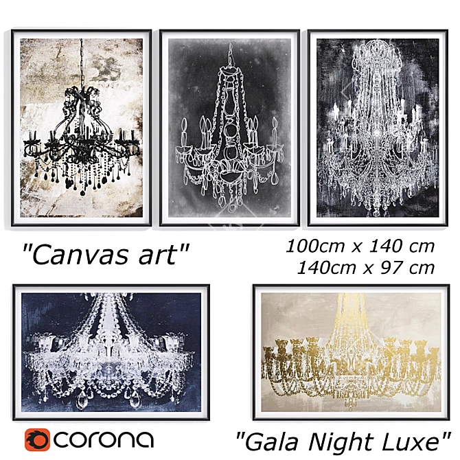 Kartina_32: Elegant Art on Canvas 3D model image 1