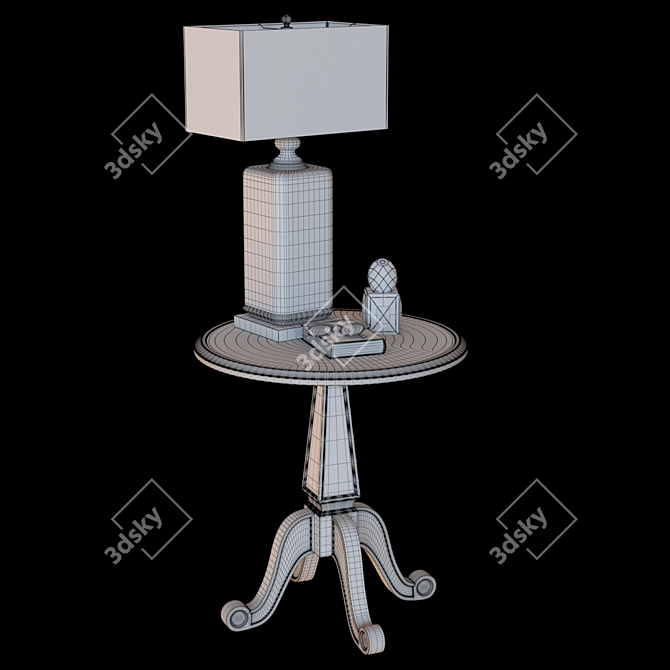 Elegant Uttermost Adalbern & Eraman Table Set 3D model image 3