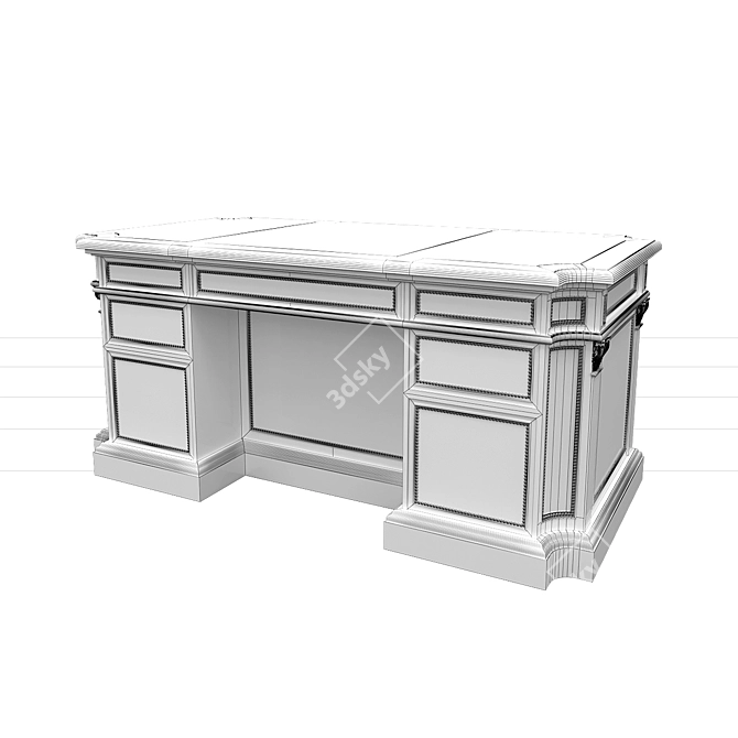 Zanaboni Elegant Desk Table 3D model image 2