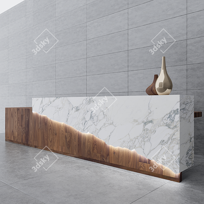 Elegant Reception Marble 3D model image 2